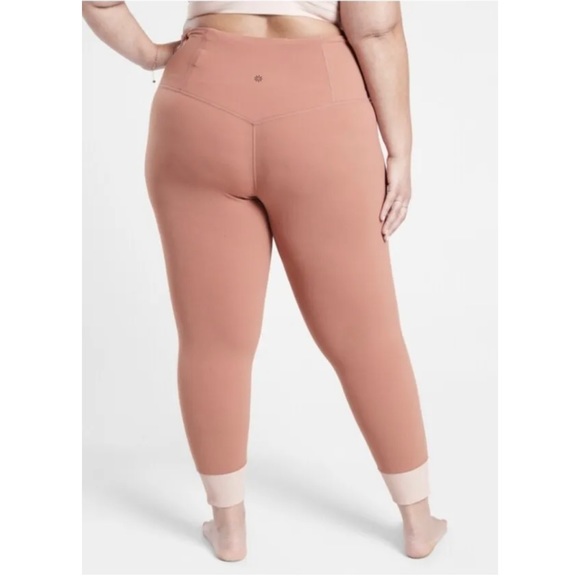 NWT! Athleta Elation Rib Trim 7/8 tight. Plus size 2x (20/22). Palermo pink - Picture 5 of 14